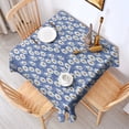 thumbnail image 2 of Blue Daisy Flower Pattern Square Tablecloth,Waterproof Square Table Cover,Wipeable Spillproof Washable Table Cover for Home Kitchen Party Decor 42"X42"(107x107cm), 2 of 6