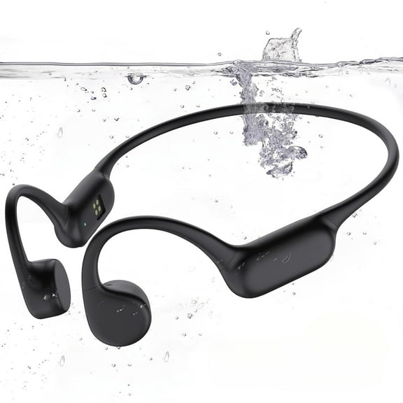 Swimming Headphones,Bone Conduction Headphones Bluetooth 5.4,IPX8 Waterproof,32G Memory Sports Headphone,Underwater Headphone with MP3-Player for Swim,Open Earphones for Swimming (Black X20)