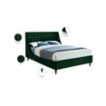 thumbnail image 2 of Meridian Furniture Eva Green Velvet Upholstered Queen Bed, 2 of 8