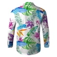 thumbnail image 4 of Camisas Para Hombre Camisas estampadas informales de manga larga para otoño e invierno para hombre, blusas superiores a la (White, M), 4 of 5