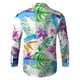 thumbnail image 4 of Camisas Para Hombre Camisas estampadas informales de manga larga para otoño e invierno para hombre, blusas superiores a la (White, XL), 4 of 5