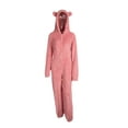 thumbnail image 5 of Listenwind Women Plush Romper Pajamas Sherpa Hoodies Long-Sleeve Zipper High Neck Hat, 5 of 5