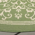 thumbnail image 4 of Safavieh Courtyard Nanda Botanical Indoor/Outdoor Area Rug, Olive/Natural, 5'3" x 5'3" Round, 4 of 12