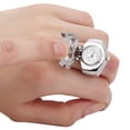 thumbnail image 4 of Montre Bague Bague Doigt Montre Bague Quartz Montre Bague Doigt Quartz Montre Bague Retournement Couvercle Bague Montre Bague Doigt Montre Retournement Couvercle Motif Hibou Vintage Unixes Montre Doigt Quartz, 4 of 8