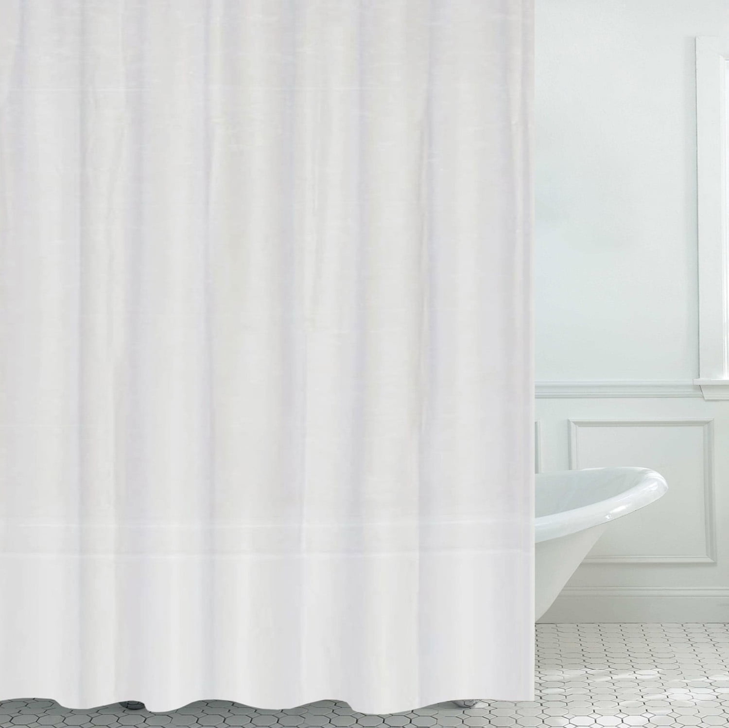 Heavy Weight PEVA Shower Curtain Liner with Grommets and Frosty, 72x72 Inches