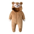 thumbnail image 2 of Newborn Toddler Baby Girl Boy Halloween Pumpkin Outfits Winter Autumn Flannel Hooded Romper Cute Jumpsuit Dress Up Clothes, 2 of 10