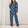 thumbnail image 2 of Sikiie Seahorses And Plants Women's Long-Sleeve Shirt and Full-Length Bottom Pajama Set (s-xxl)-Medium, 2 of 7