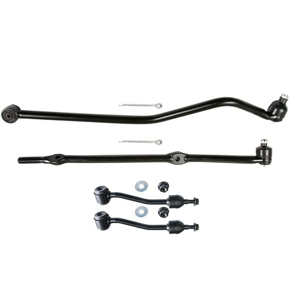 SCITOO 4pcs Suspension Kit Front Sway Bar End Link Front Track Bar Outer Connecting Tie Rod End - Passenger Side 1997 1998 1999 2000 2001 2002 2003 2004 2005 2006 For Jeep TJ Wrangler