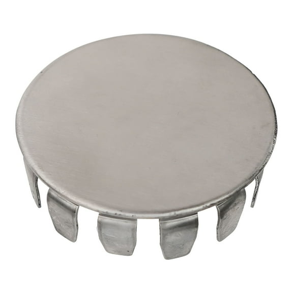 Stainless Steel Kitchen Sink Faucet Hole Cover Plate for .2 to .6 Inch Holes Silver Matt Brushed Finish Easy Install No Tools Needed