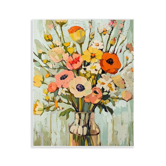 Stupell Industries Painterly Bouquet Arrangement Floral Painting Unframed Art Print Wall Art, 11 x 14