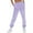 Purple, variant on Women's Sweatpants Tall Fleece Winter Thermal Casual Solid Color High Waisted Plus Velvet Running Fitness Sports Pants Pink XL