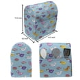 thumbnail image 4 of Swimming Stand Mixer Cover, Toys Floating Unicorn Toucan Giraffe Donut Watermelon Cartoon Print, Kitchen Appliance Organizer Bag Cover with Pockets, 5 Quarts, Turquoise and Multicolor, by Ambesonne, 4 of 4