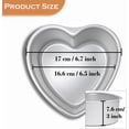 thumbnail image 2 of 6 ×3 Inch Heart Shape Cake Pan, Baking Pan,Anodized Heart Cake Pan, Aluminum Cake Pan, For Valentine's Day Wedding Birthday and Other Occasions Cake.silver, 2 of 5