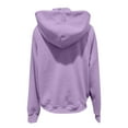 thumbnail image 5 of Pullover Hoodie for Womens Plus Size Fashion Loose Casual Solid Color Round Neck Long Sleeved Sweatshirt, 5 of 6