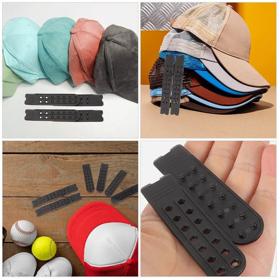 BESTYASH 20 Pairs Snapback Extender Plastic Black for Hat Adjustment Accessory Baseball Caps