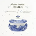 thumbnail image 3 of Spode Blue Italian Covered Sugar Bowl, 9 Oz Sugar Container for Coffee Bar, Kitchen Countertop, Fine Earthenware, Microwave and Dishwasher Safe, Made in England, 3 of 7
