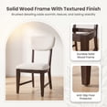 thumbnail image 5 of COLAMY PURA Solid Wood Dining Chair Set of 6 with Fabric Upholstered Seat and Backrest, Modern Farmhouse Kitchen Chair, Wooden Chair with Padded Cushion, Brown, 5 of 13