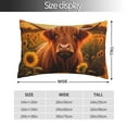 thumbnail image 2 of Honeii Vintage Sunflower Cow B Print Pillow Cases,Plush Throw Pillow Covers,Decorative Pillowcase for Sofa, Couch, Living Room-20"x30", 2 of 6