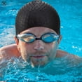 thumbnail image 7 of Luxtrada Silicone Swimming Bubble Cap Anti-slip Ear Wrap Waterproof Swim Bath Hat for Adults Men Women Kids Girls Boys Children Youth Long Hair Ladies "Blue", 7 of 7