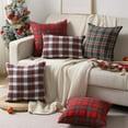 thumbnail image 6 of Christmas Pillow Covers 12x20 Set of 2 Buffalo Plaid Striped Christmas Pillow Red and White Christmas Decorations Throw Pillow Cover for Living Room Couch Sofa, 6 of 6