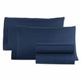 thumbnail image 4 of Vianney - Navy Blue Queen Size Sheet Set - 4 Pieces - Viasoft Microfiber Texture - Ultra Soft, Durable, and Wrinkle-Resistant Bedding for All-Season Comfort, 4 of 8