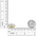 thumbnail image 6 of Gem Stone King 925 Sterling Silver Yellow Citrine and White Topaz Filigree Style 3 Stone Ring for Women (2.50 Cttw, Oval 8X6MM and 6X4MM) (Size 9), 6 of 6