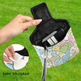 thumbnail image 4 of Haosy Cartoon Flower Rainbow Golf Mallet Putter Cover Strong Magnetic Leather Golf Club Headcover Closure, 4 of 7