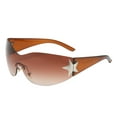 thumbnail image 1 of 2000S Wrap Around Fashion Rimless Sunglasses Frameless Shades For Outdoor Activities, 1 of 3