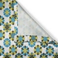 thumbnail image 3 of Ambesonne Blue Yellow Kitchen Curtains, Bicolour Flower Motifs, 55"x36", Dark Cocoa and White, 3 of 3