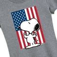 thumbnail image 3 of Peanuts - Olympic USA Snoopy American Flag - 4th of July - Women's Short Sleeve Graphic T-Shirt, 3 of 6