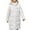 White, variant on Women's Casual Loose Fit Long Down Coat, Thick Winter Jacket with Hood and Long Sleeves in a Solid Color for Warmth
