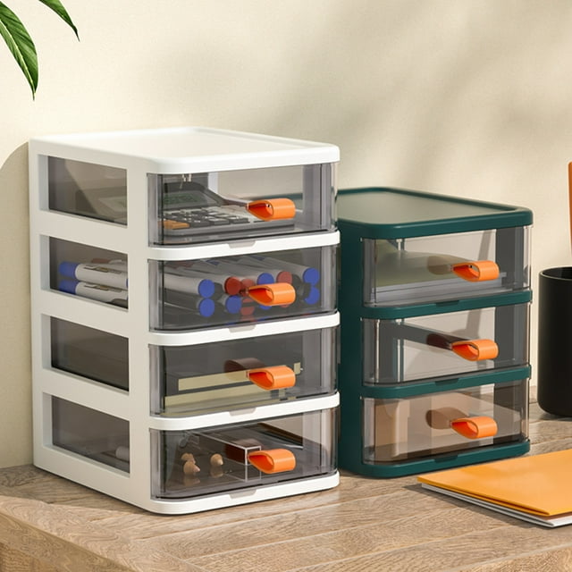 Visland Storage Boxes Multi-layer Space Saving Plastic Desktop Storage Drawer for Bedroom