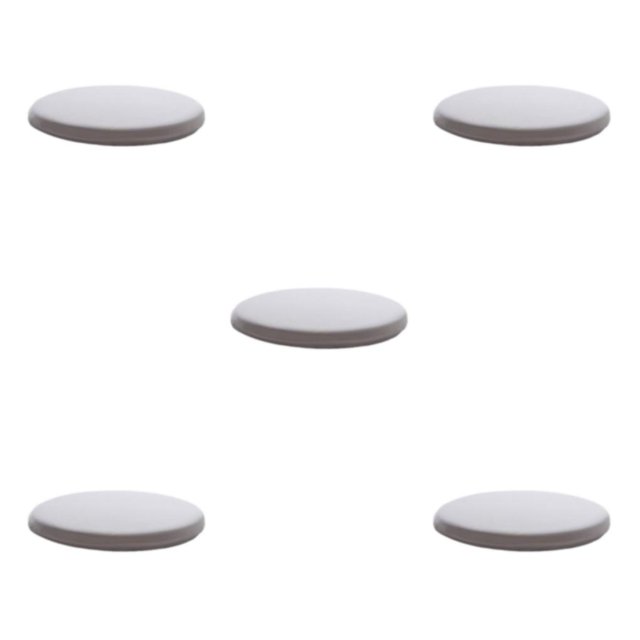 Decodeary Coussin de Chaise Rond en Polyester et Coton Mémoire pour Confort Coussin de Siège Rond Détachable Gris Clair 40X40cm 5ensemble