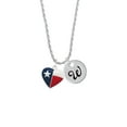 thumbnail image 2 of Delight Jewelry Silvertone Texas Lone Star Heart Silvertone Script Initial Disc - W - Charm Necklace, 20"+3", 2 of 4