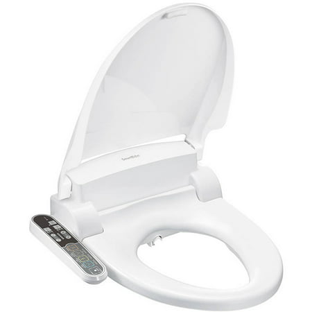 SmartBidet Electric Bidet Seat with Control Panel for Elongated Toilets in