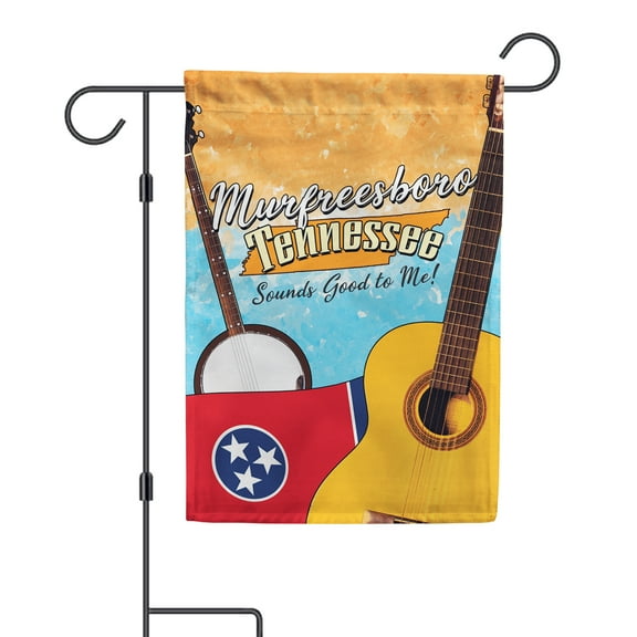 Murfreesboro Tennessee Garden Flag 12.5 x 18 inches Double Sided Outdoor Yard Decorative Tennessee State Flag, Murfreesboro Hometown Garden Flag, Murfreesboro City Gift, Made in the USA