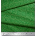 thumbnail image 3 of Soimoi Green Cotton Voile Fabric Brush Stroke Abstract Print Fabric by Yard 42 Inch Wide, 3 of 3