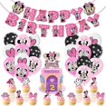 thumbnail image 1 of Minnie Mouse Kids Girl Fiesta de cumplea?os Globos Banner Cake Topper Decoraciones Set ShuxiuWang 8390612250729, 1 of 1
