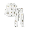 thumbnail image 1 of Balery Rabbit Blowing Dandelions Pijama para Hombre de Dos Piezas con Manga Larga, Conjunto de Dormir y Descanso Suave con Bolsillos-Small, 1 of 7