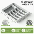 thumbnail image 4 of GPED 37-Piece Silverware Set with Organizer, Heavy Duty Stainless Steel Flatware Set Service for 6, Cutlery Set with Steak Knives, Mirror Polished, Dishwasher Safe, Silver, 4 of 9