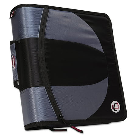1.5" Ring Zipper Binder Two-tone Black - Case-it