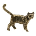 thumbnail image 2 of Cat Brass Statue Feng Shui Tea Pet Figurine for Shelf Shelves Tabletop, 2 of 8