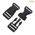 thumbnail image 3 of Unique Bargains 4Pack 3/4' Plastic Dual Adjustable Side Release Buckle for Backpack Strap Black, 3 of 6