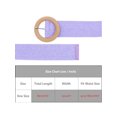 thumbnail image 4 of INSPIRE CHIC Women's Cotton and Linen Style Plastic Straw Braided Belt Circle Buckle for Dresses 96x5cm/37.8x2.0" Purple, 4 of 6