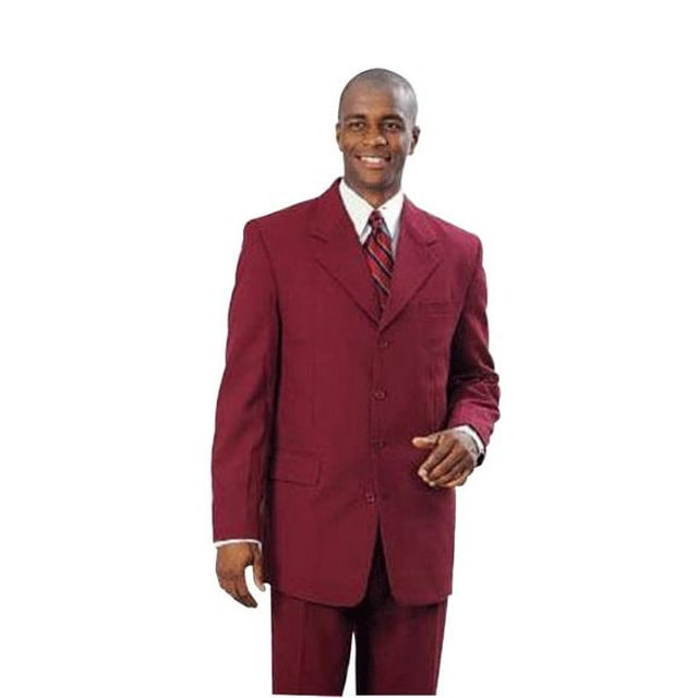 2 Button Wine Burgundy ~ Maroon Suit ~ Wine Color Mens Fashion 2 Piece Cheap Priced Business Suits Clearance Sale For Men (Not Long)