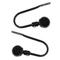 thumbnail image 1 of Cortina Tibeback 2 piezas diseño ahuecado en U Negro, 1 of 8