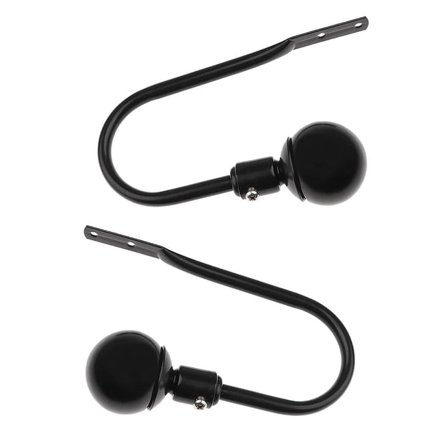 Cortina Tibeback 2 piezas diseño ahuecado en U Negro