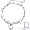 thumbnail image 1 of Pulsera para Mujer Acero, Corazón Brazalete Ajustable, Accesorios y Regalos Elegantes para Mujer, Mamá Esposa Novia Amiga, Cumpleaños, San Valentín, 1 of 4