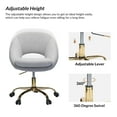 thumbnail image 5 of HULALA HOME Ramona Modern Velvet Height Adjustable Swivel Task Chair with Metal Base by  Grey, 5 of 8
