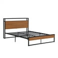 thumbnail image 5 of Full Size Metal Platform Bed Frame with Headboard, Sockets and USB Ports, Slat Support No Box Spring Needed (Black), 5 of 7